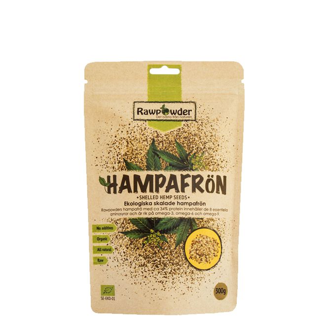 Økologiske Avskallede Hampfrø 300 g