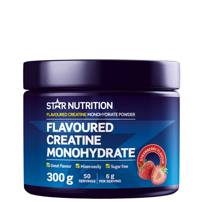 Smaksatt Kreatin Monohydrat 300 g Strawberry
