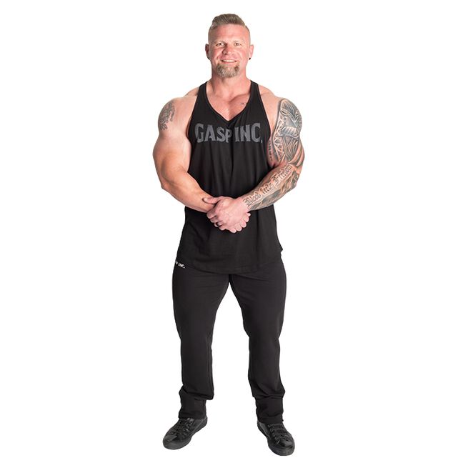 Essential T-Back Linne Svart/Grå