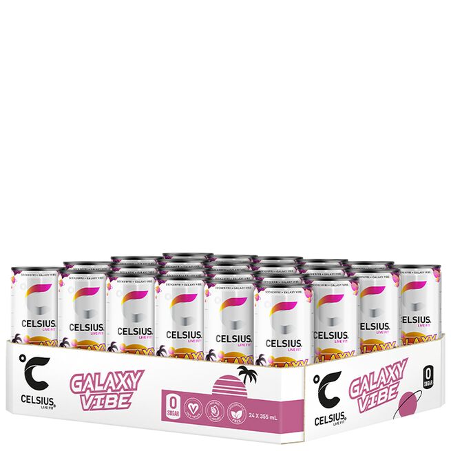 24 x Celsius Energidrikk 355 ml Galaxy Vibe - NEW