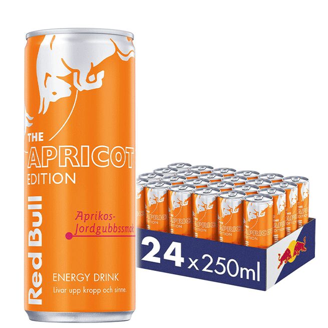 24 x Red Bull Energidrikk, 250 ml, Apricot Edition Aprikos/Jordgubbe