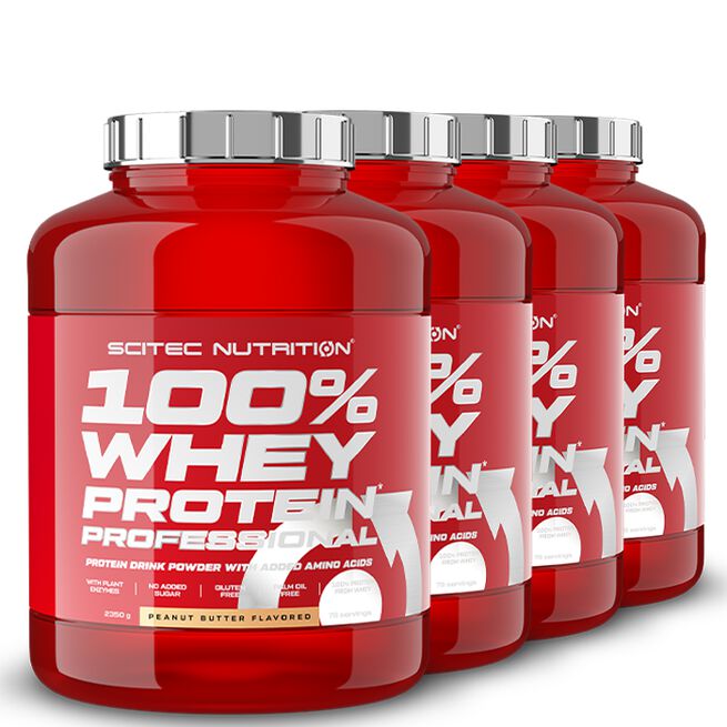 BIGBUY 4 x 100% Whey Protein Professional Myseprotein 2350 g