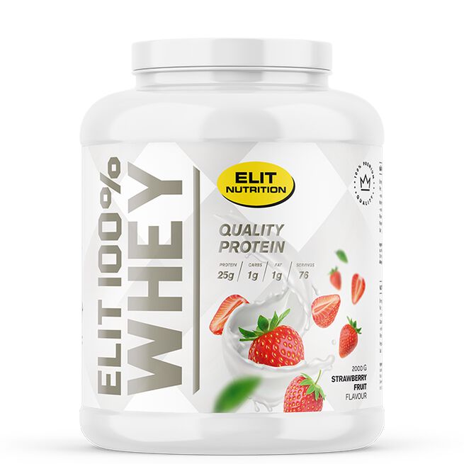 ELIT 100% Whey Myseprotein 2000 g Strawberry Fruit