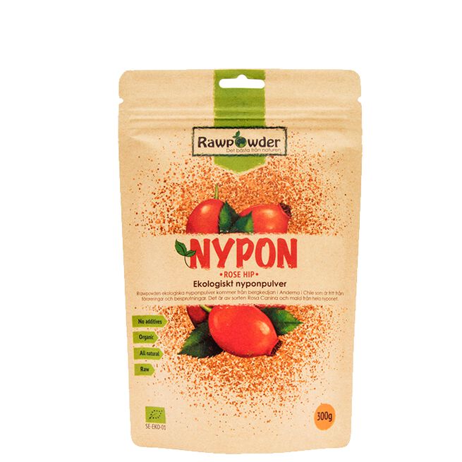 Økologisk Rosehip Pulver 300 g