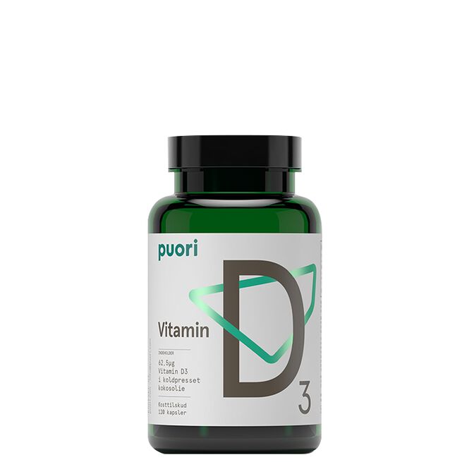 D3-Vitamin + Kokosolje 120 kapsler