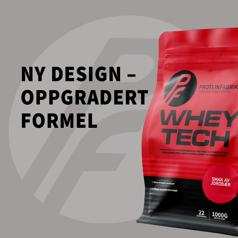 Whey Tech Protein, 1 kg jordbaer