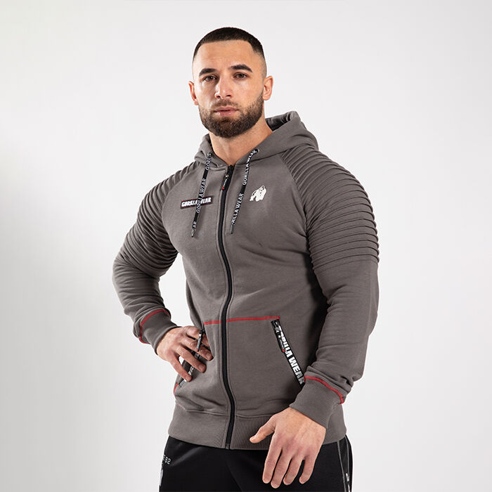 Georgia Zipped Hoodie, Grey