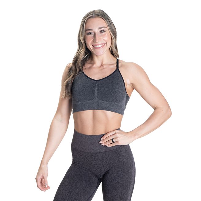 Curve Scrunch Bra, Black Melange