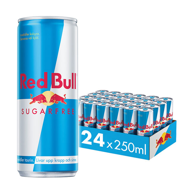 24 x Red Bull Energidrikk, 250 ml, Sukkerfri Original