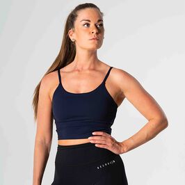Relode Core Crop Top, Navy Blue, L  Relode Core Crop Top, Navy Blue