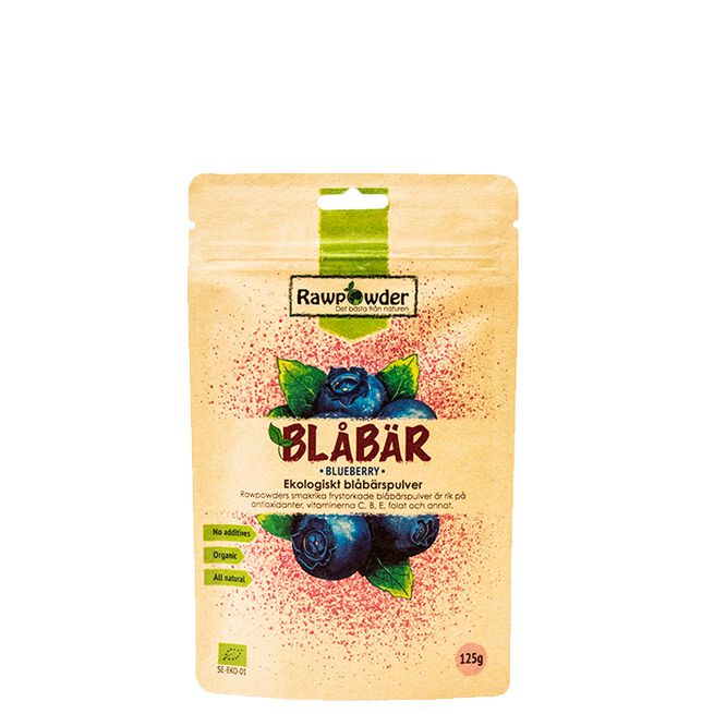 Økologisk Blåbærpulver 125 g