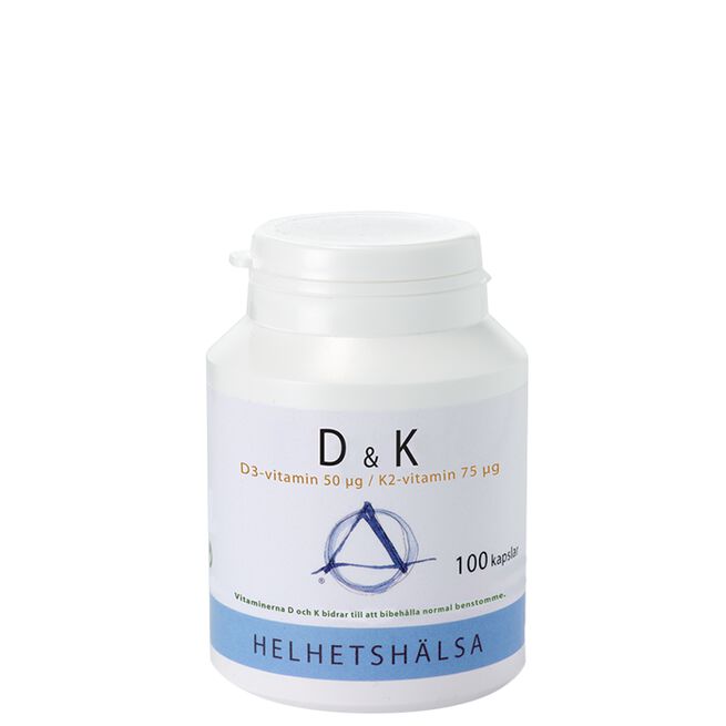 D & K vitamin 100 kapsler