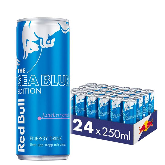 24 x Red Bull Energidrikk 250 ml Sea Blue (Juneberry)
