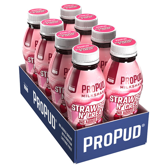 8 x ProPud Protein Milkshake, 330 ml, Strawberry strawberry