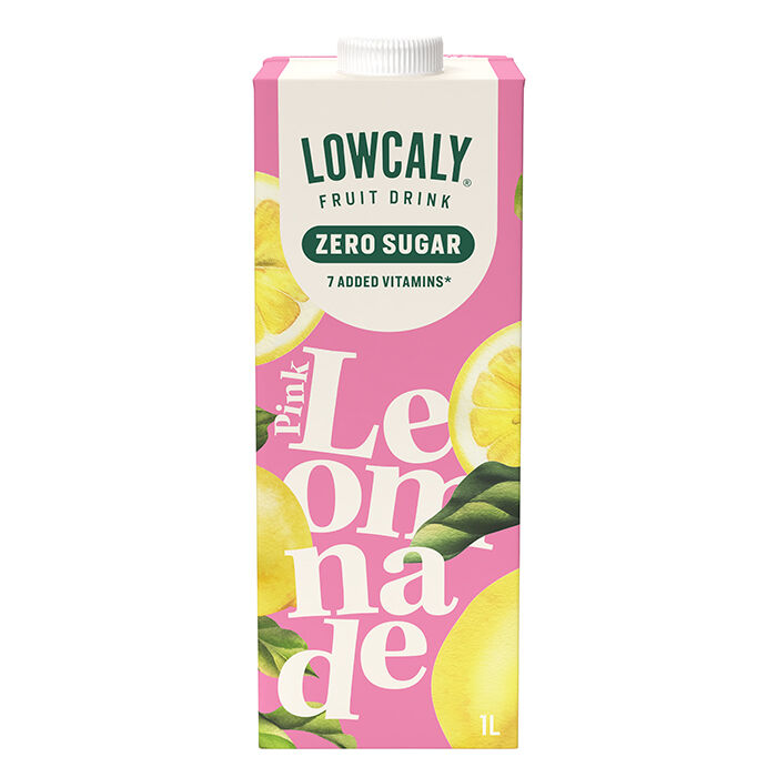 Lowcaly Fruktdrikk 1000 ml Pink Lemonade