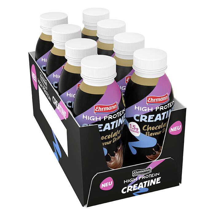 Ehrmann High Protein Creatine Proteindrikk Sjokolade 8 x 330 ml Chocolate
