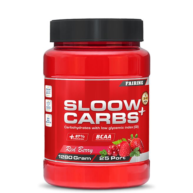 Sloow Carbs+ Sportsdrikkpulver 1,28 kg Orange Lime