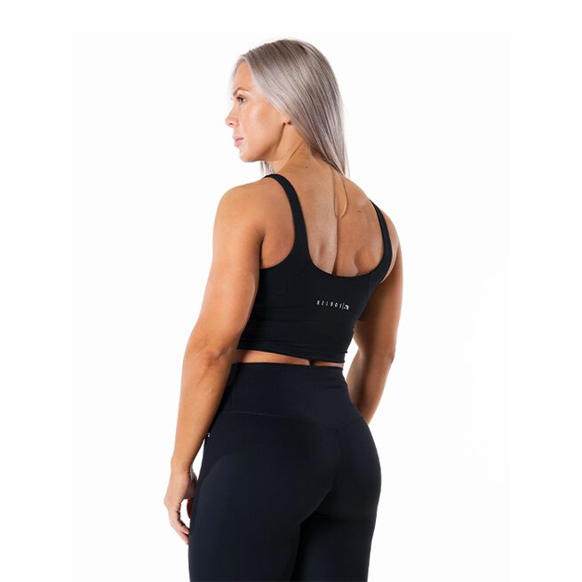 Core V-hals Linne Svart