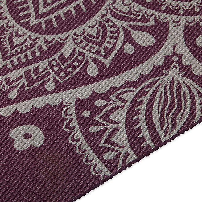 Gaiam Midnight Plum Sundial Flower Yoga Mat 5 mm