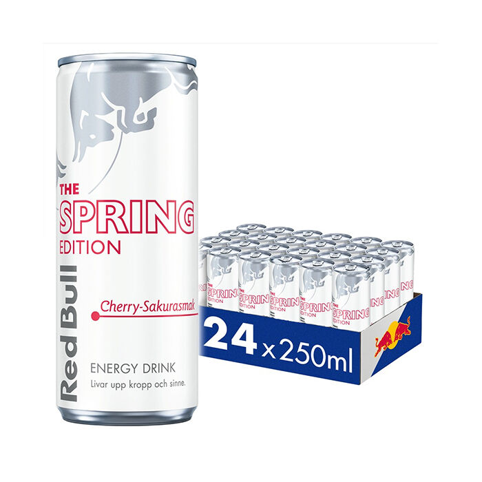 24 x Red Bull Energidryck, 250 ml, Spring Edition 2026 Cherry Sakura Original