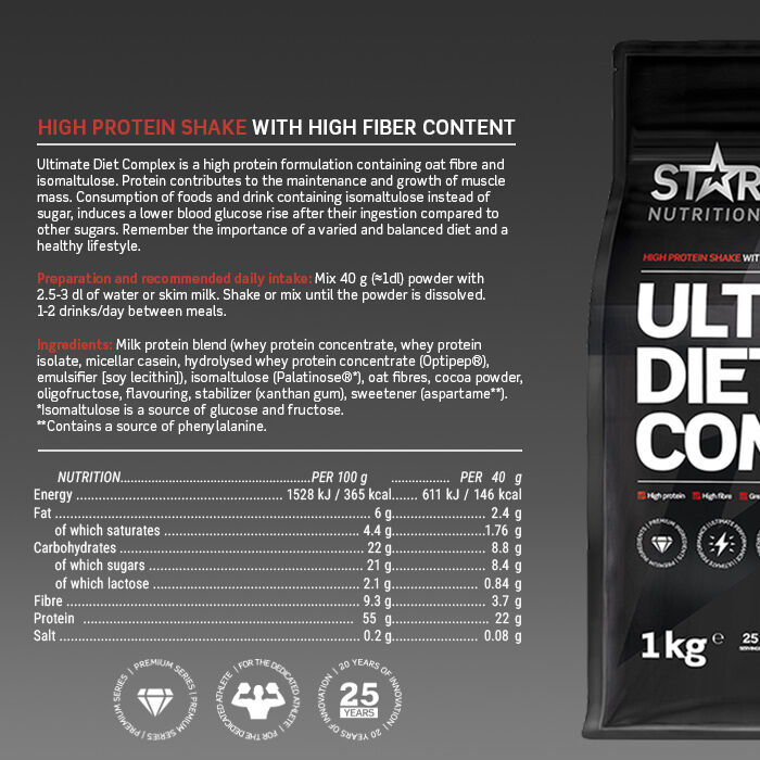 Ultimate Diet Complex M&aring;ltidserstatning 1 kg Choklad
