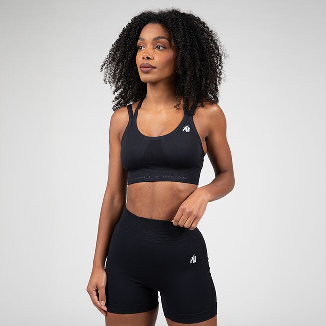 Whitney sømløs sport-BH svart