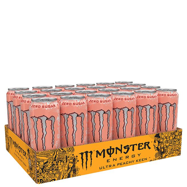 24 x Monster Energy Ultra, 50 cl, Peachy Keen Zero Sugar 