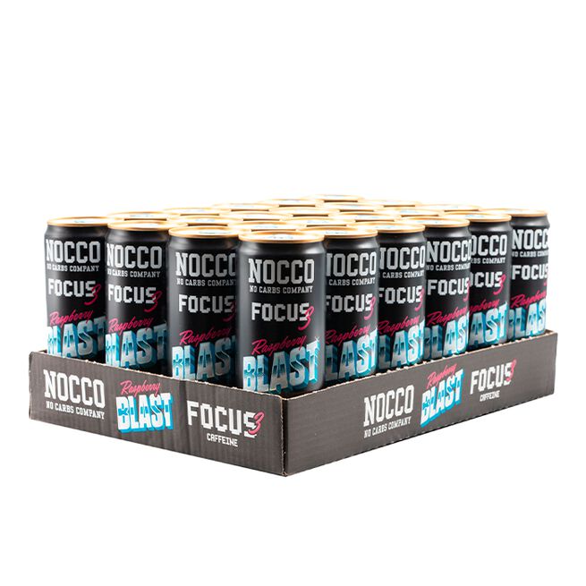 24 x NOCCO FOCUS, 330 ml, Raspberry Blast 