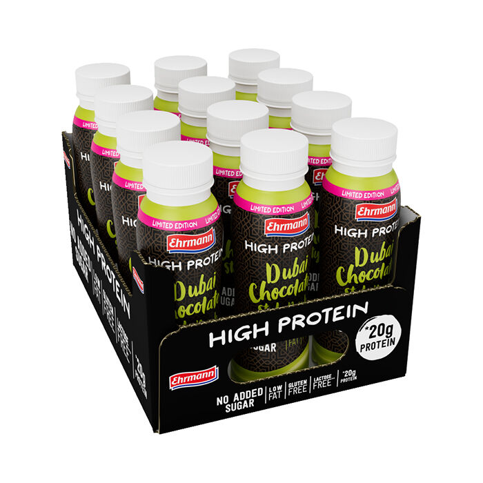12 x High Protein Drink 250 ml Dubai Chocolate Style