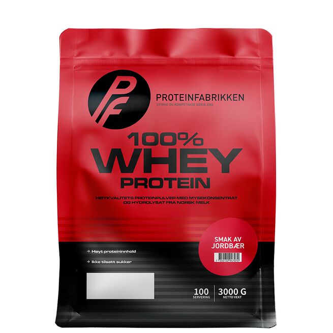 100 % Whey Protein 3000 g Jordbaer