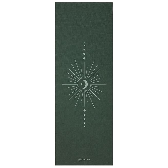 Yogamatte Printed 5 mm Mørk grønn