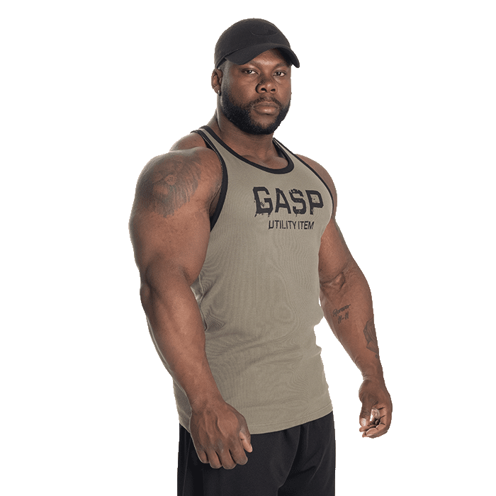 Ribbed T-back, Washed Green