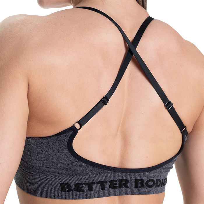 Curve Scrunch Bra, Black Melange