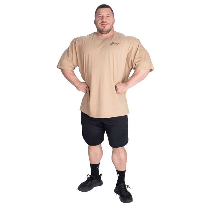 Washed T-skjorte Beige