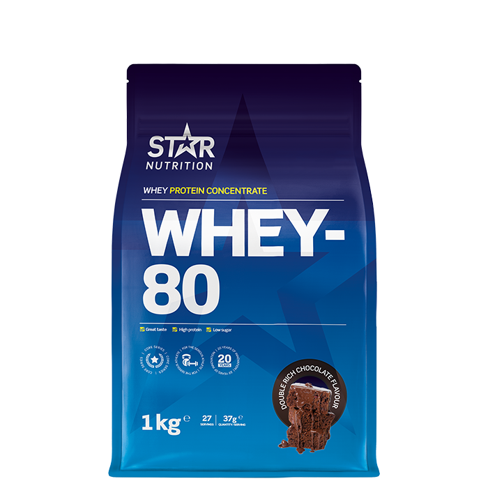 Whey-80 Myseprotein 1 kg Double Rich Chocolate