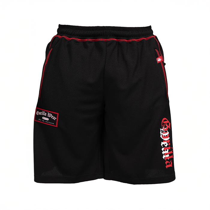 Marlow Mesh Shorts Svart R&oslash;d