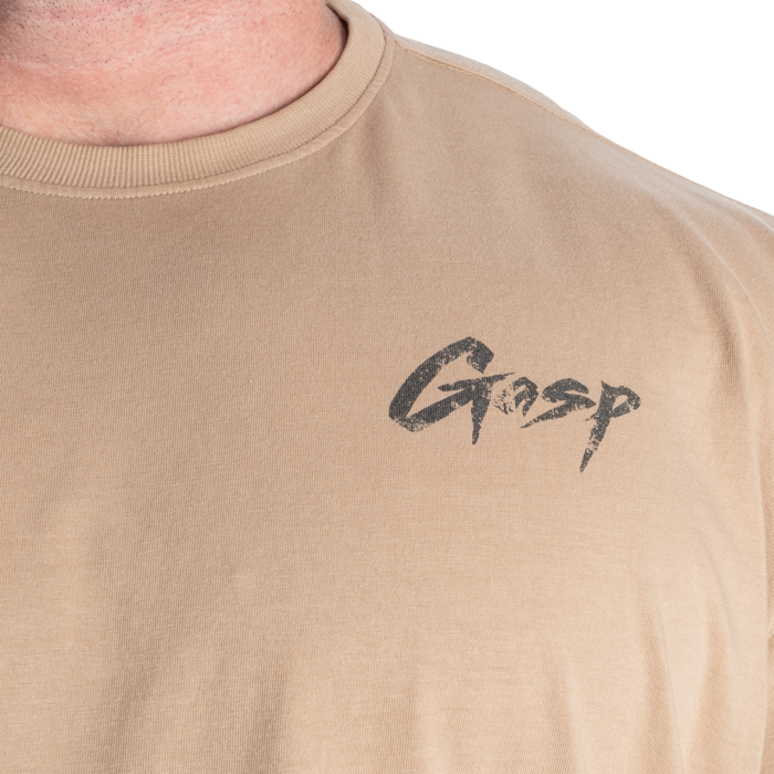 Washed T-skjorte Beige