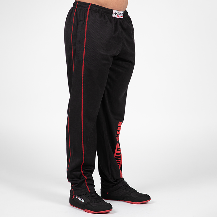 Wallace Mesh Pants, Black/Red