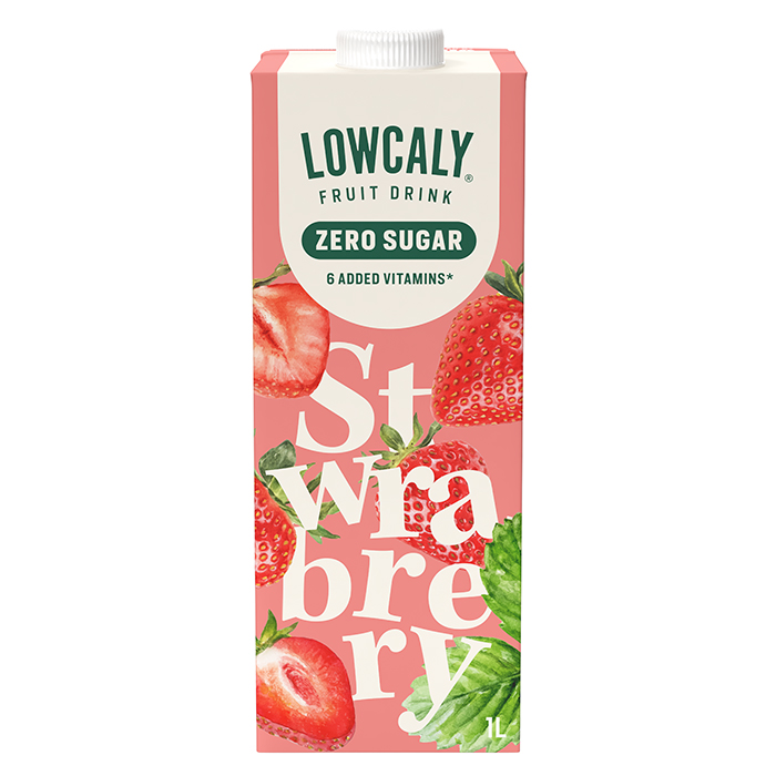 Lowcaly Fruktdrikk 1000 ml strawberry