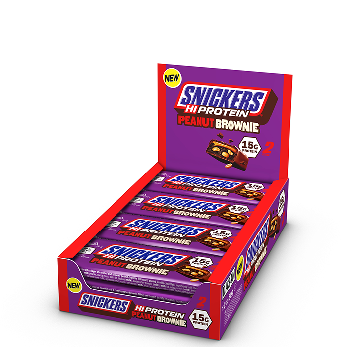12 x Snickers High Protein Bar Peanut Brownie 50 g