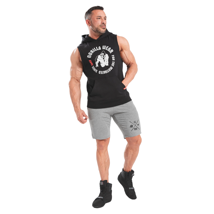 Marshall Sleeveless Hoodie, Black