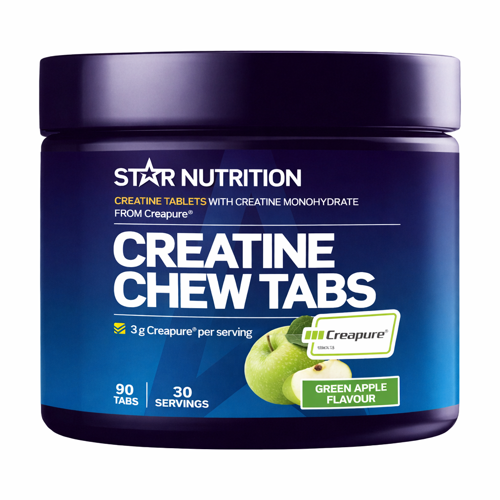 Creatine Chew Tabs Kreatin Gr&oslash;nt Eple 90 tyggetabletter Green Apple