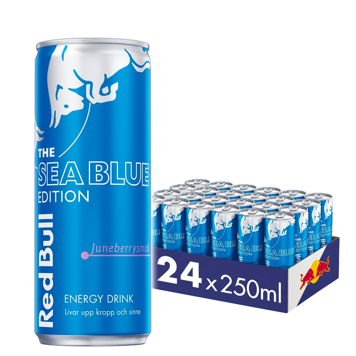 24 x Red Bull Energidryck, 250 ml, Sea Blue 2 kr pant Sea Blue
