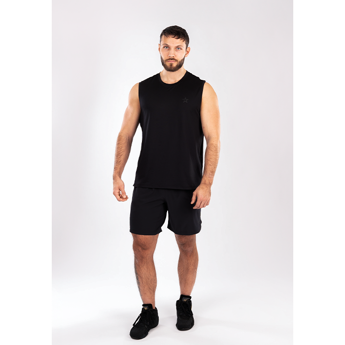 Mesh-topp Svart