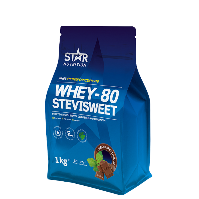 Whey-80 SteviSweet Myseprotein 1 kg chocolate