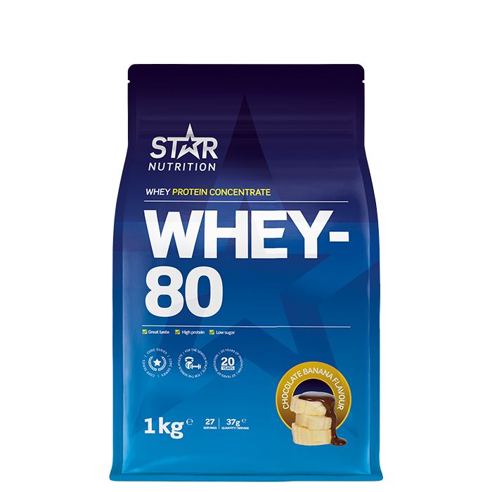 Whey-80 Myseprotein 1 kg Double Rich Chocolate