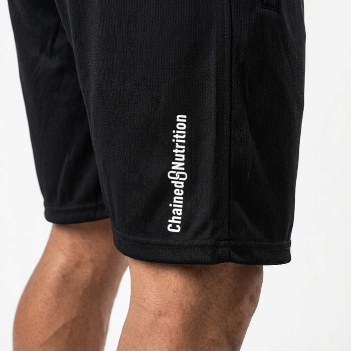 Chained Mesh Shorts Svart Hvit