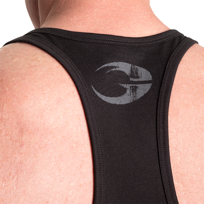 Essential T-Back Linne Svart/Gr&aring;