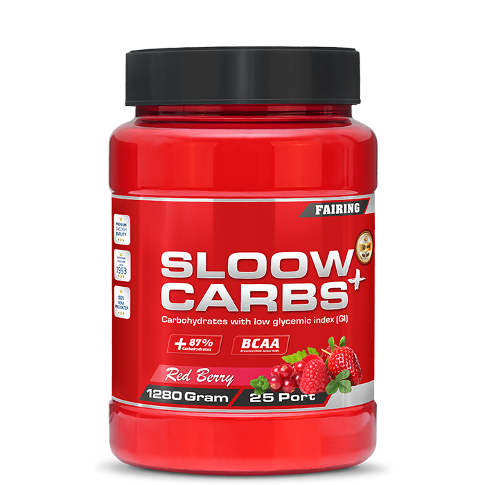 Sloow Carbs+ Sportsdrikkpulver 1,28 kg Orange Lime