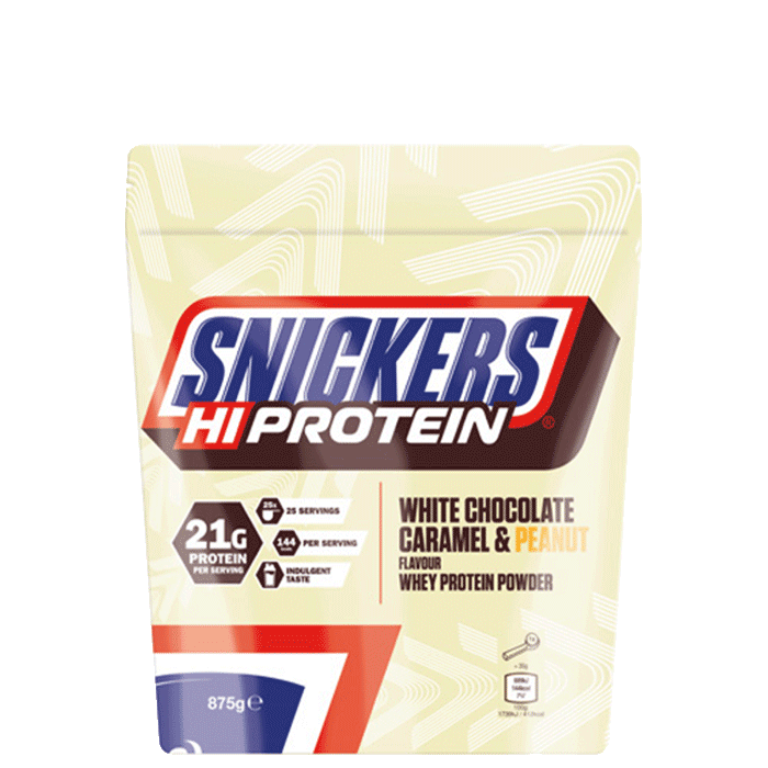 Snickers Myseprotein 875 g Hvit Sjokolade Pean&oslash;tt White Chocolate Peanut